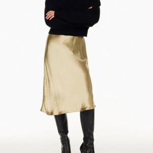 Aritzia midi slip skirt